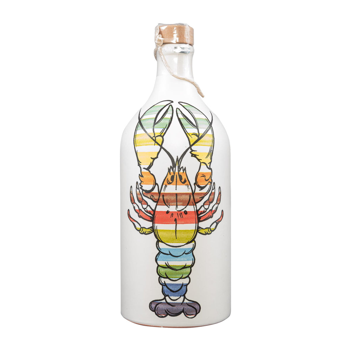 Muraglia Olivenöl Keramikflasche bunter Hummer