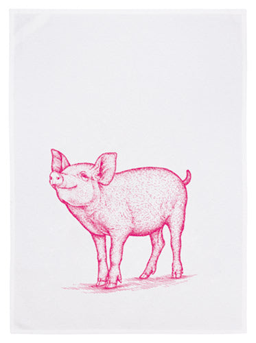 Geschirrtuch – Schweinchen – rosa