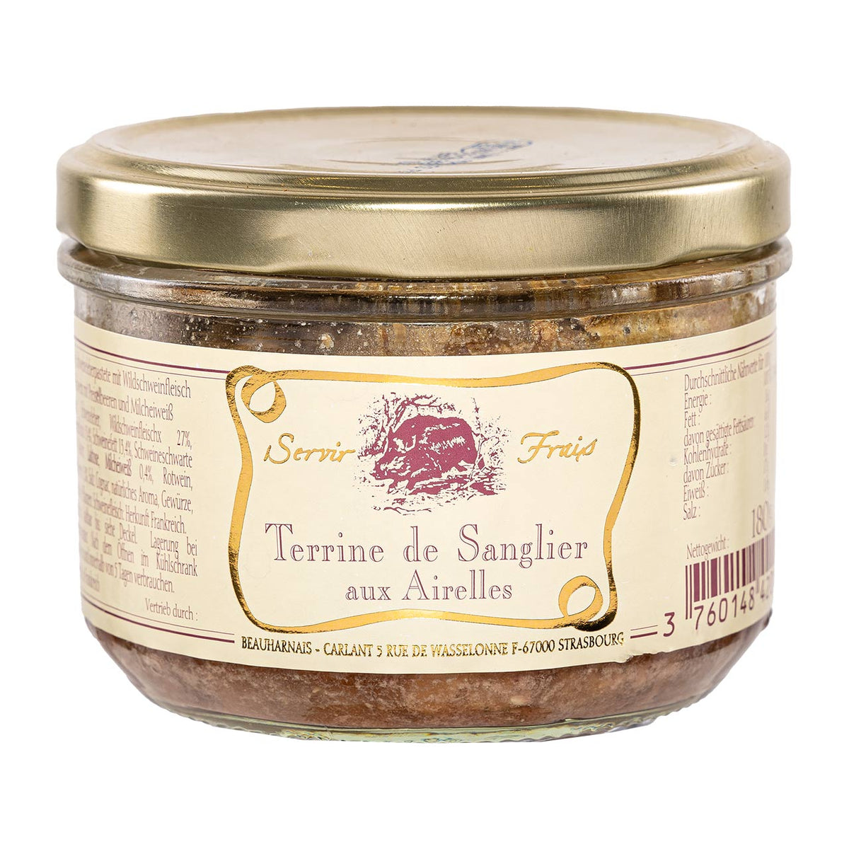 Beauharnais  Wildschweinpastete mit Preisselbeeren  180g