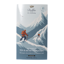 Dolfin Zartbitterschokolade mit Himalayasalz, 70-g-Tafel aus der Vintage Winter Collection