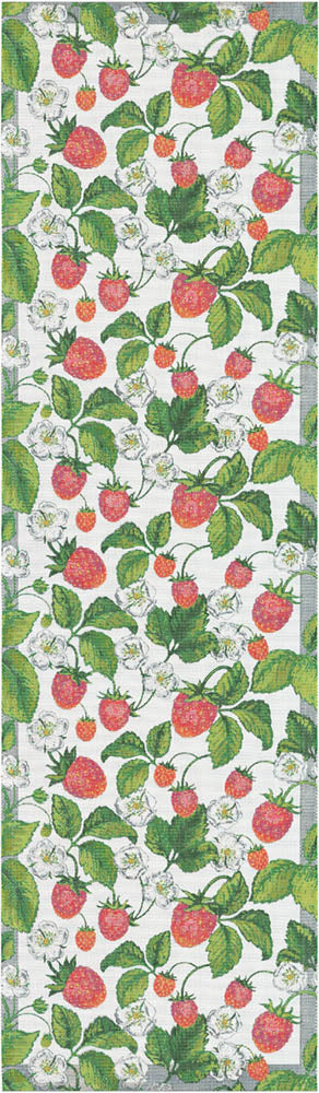 Jordgubbar bordslöpare – 35x120cm