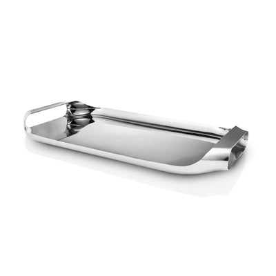 Serviertablett – 43x25 cm – Chrom / Edelstahl