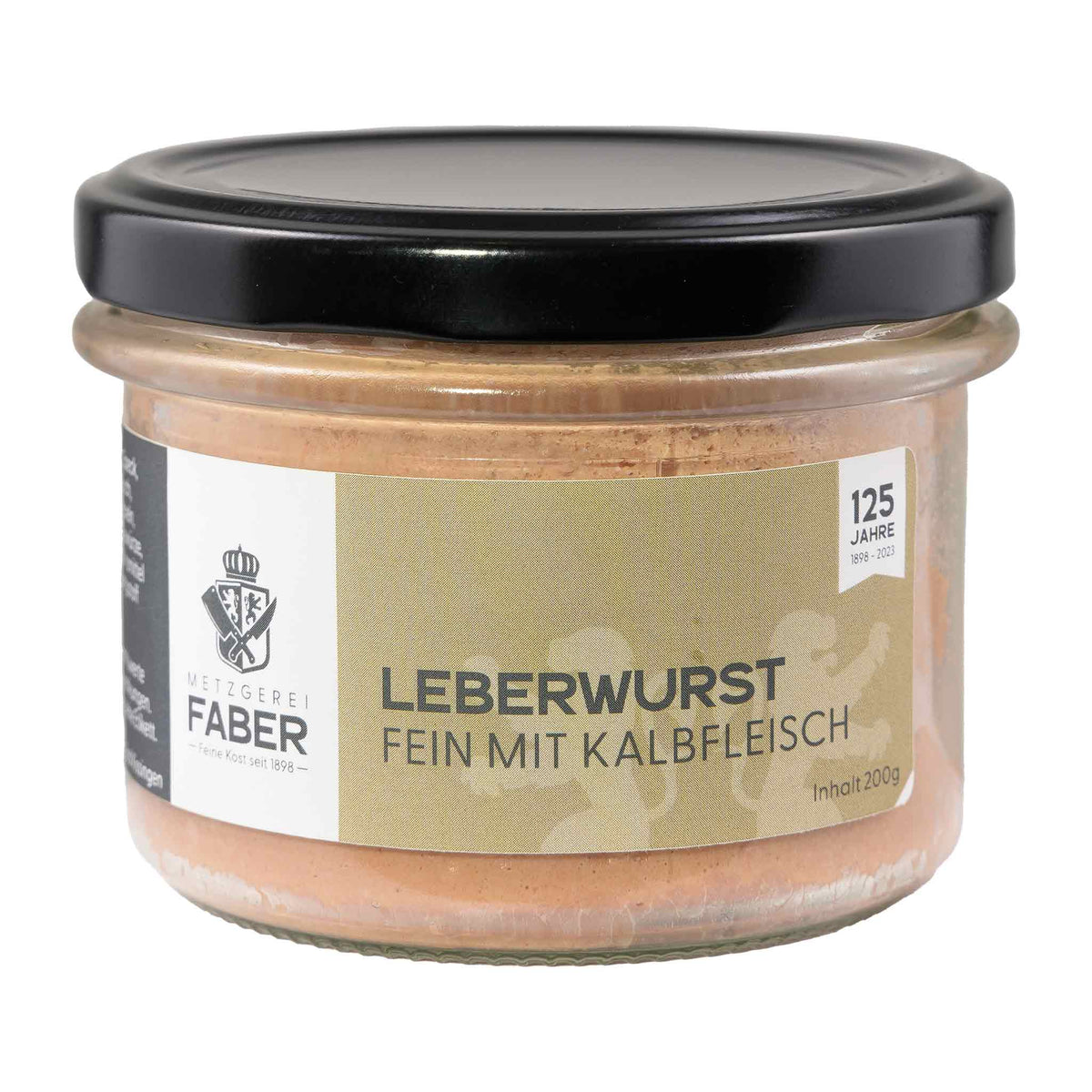 Faber Feinkost  Leberwurst mit Kalbfleisch  200g