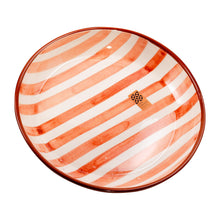 Keramikschale groß  bold stripes terracotta