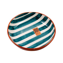 Keramikschale mittel  bold stripes teal