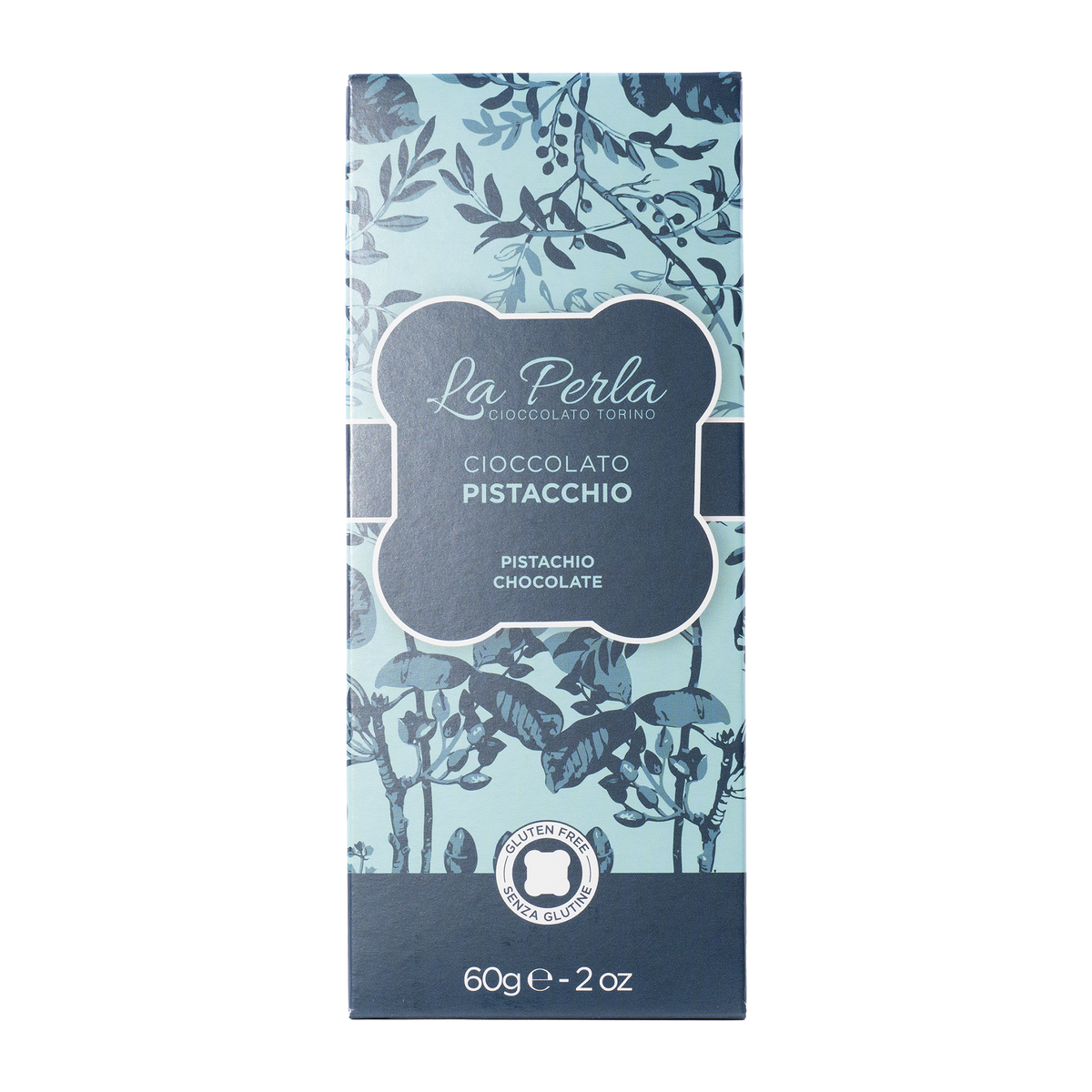 La Perla di Torino Weiße Schokolade – gesalzene Pistazien, 60 g