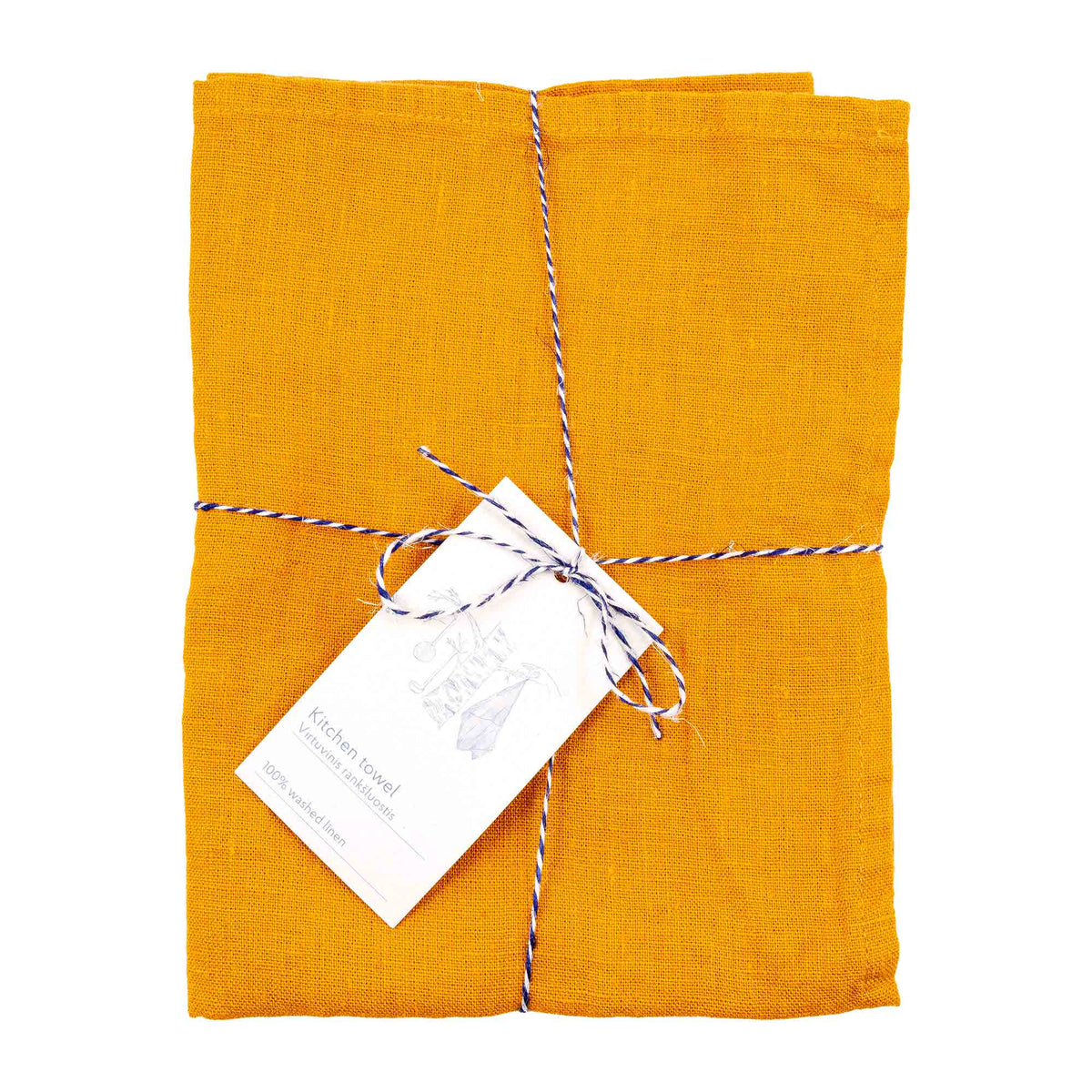 Linen Tales  Leinen Geschirrtuch  Mustard