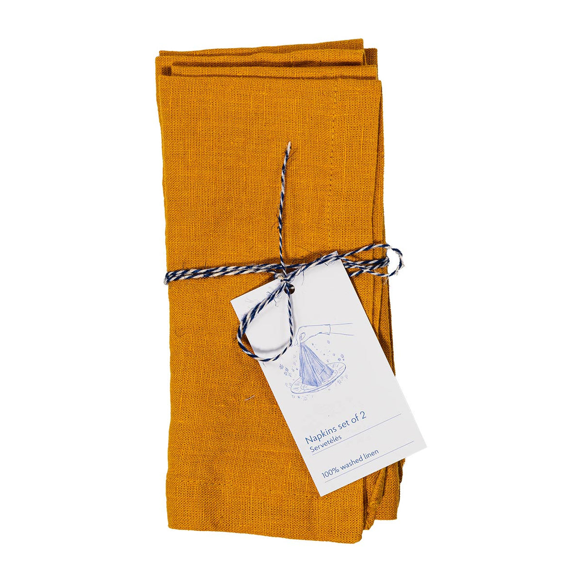 Linen Tales  Leinen Servietten  Mustard  2er Set