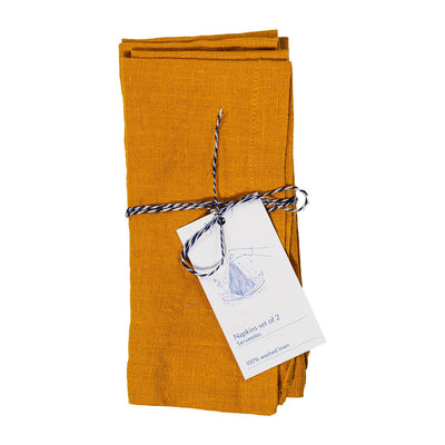 Linen Napkins – Mustard – Set of 2