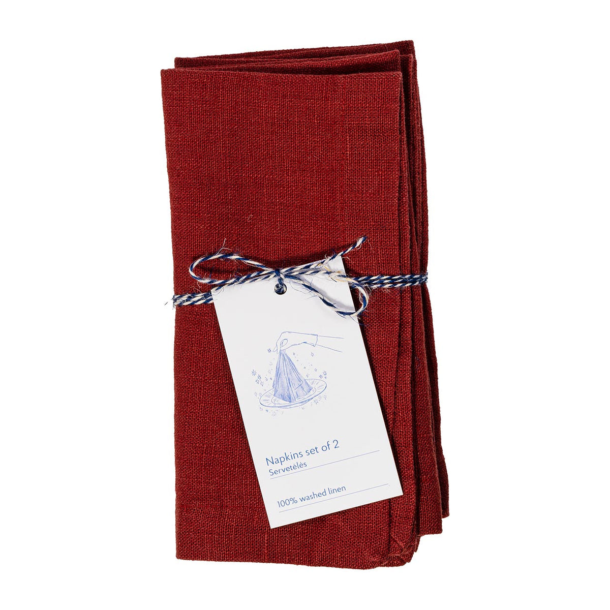 Linen Tales  Leinen Servietten  Red Pear  2er Set