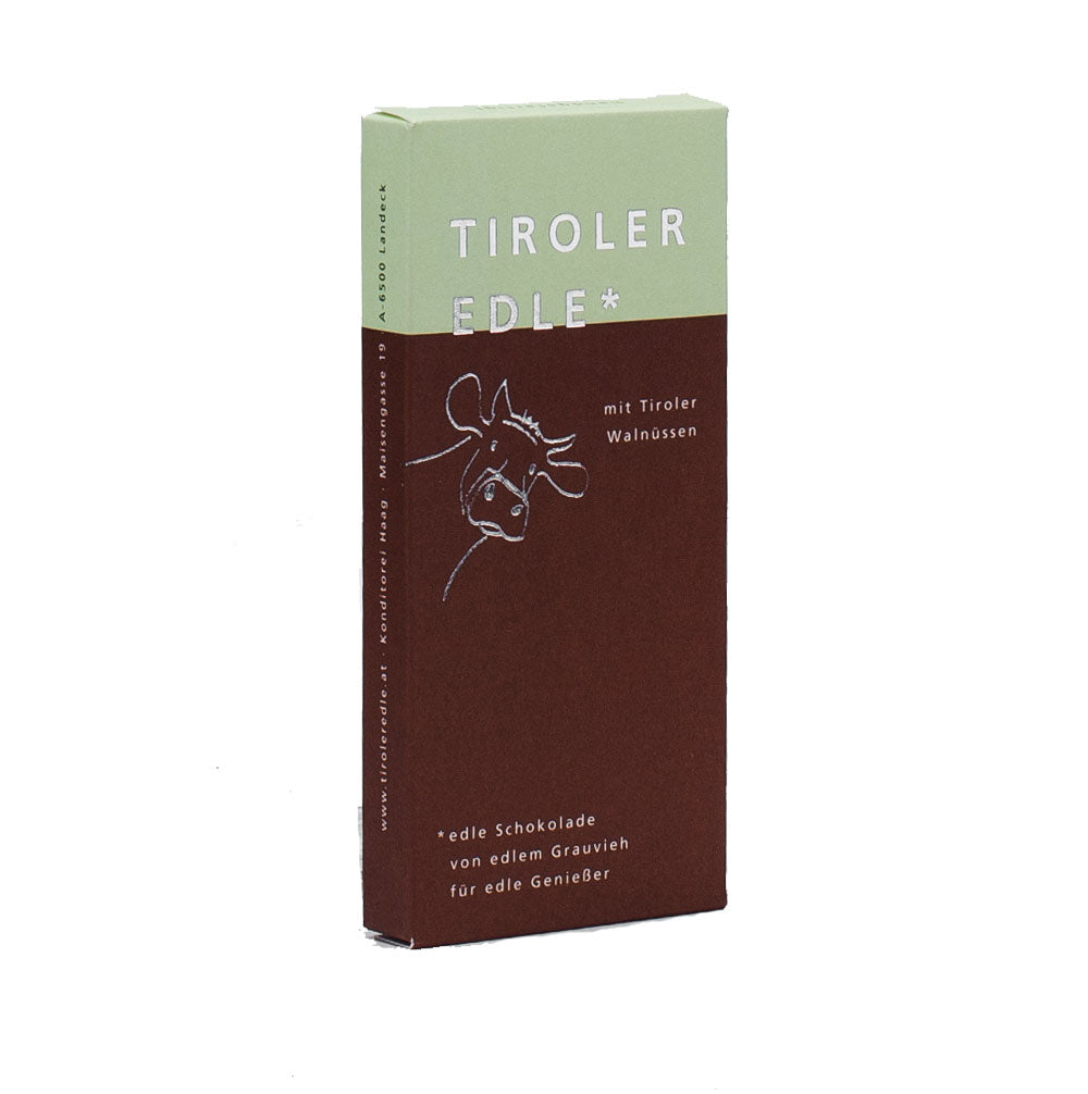 Tiroler Edle  Schokolade mit Walnüssen